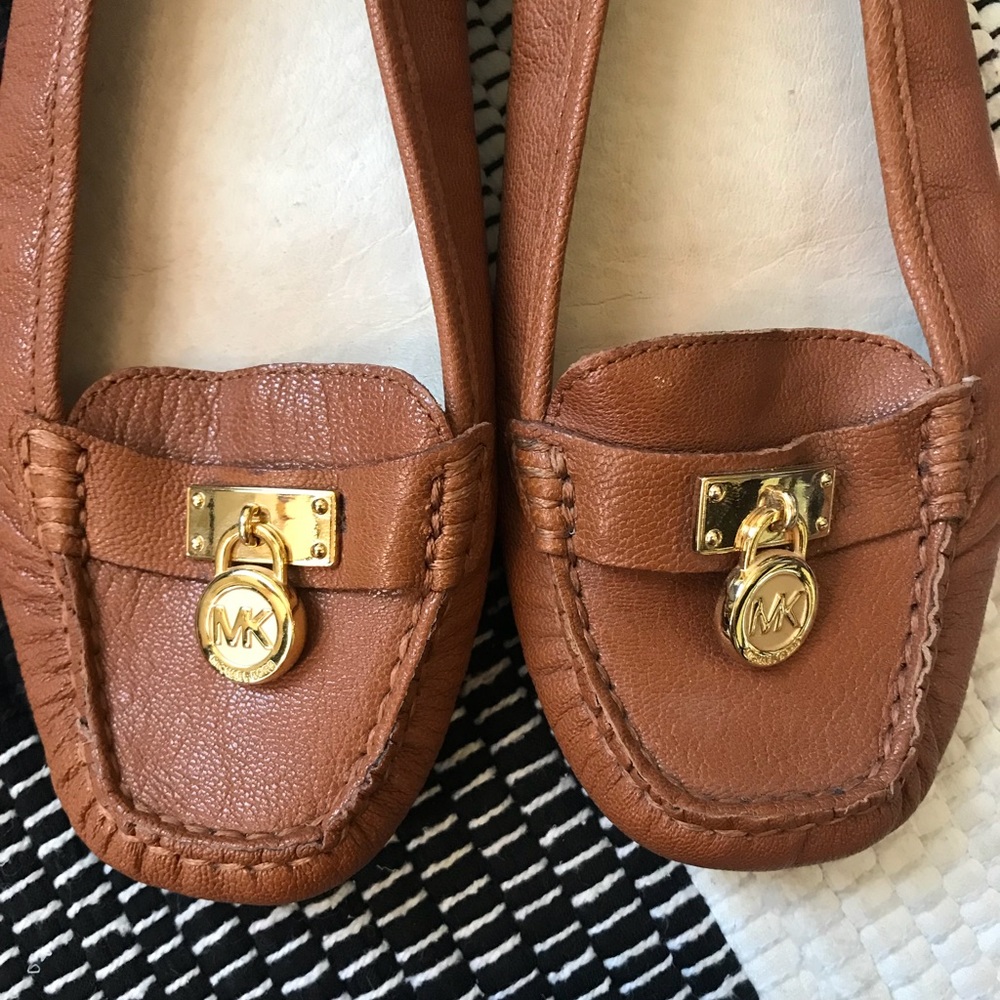 Michael Kors Hamilton Lock leather loafers 8